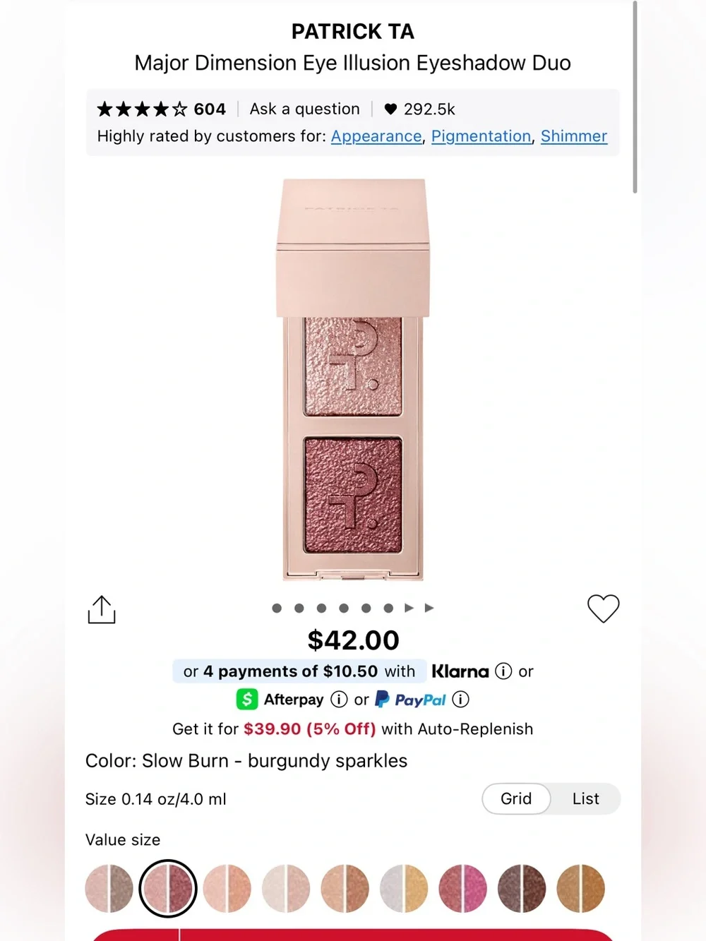 Patrick Ta Major Dimension Eye Illusion Eyeshadow Duo - Slow Burn